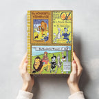 The Wonderful Wizard of Oz Hardcover Notebook Featuring Classic Oz Book Covers, Retro Dorothy and Glinda Oz Journal Present for Teen