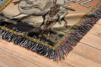 Wizard of Oz Woven Throw Blanket, Vintage Book Cover Art Tapestry, Classical Literature Gift