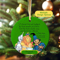 Personalized Wizard of Oz Ornament 2025 Ceramic or Metal Double Sided, Dorothy Tinman Scarecrow Lion w/ Love Quote by L Frank Baum Ornament