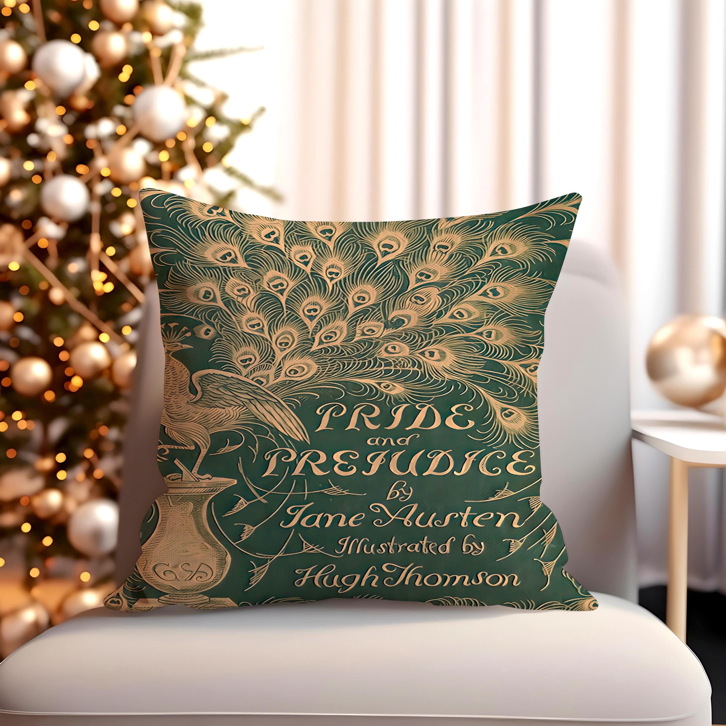 Pride and Prejudice Pillowcase Book Cover, Jane Austen Pillow Case Faux Suede Sham, Jane Austen Book Lover Gift