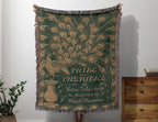 Jane Austen Pride & Prejudice Blanket, Woven Reading Blanket for Bibliophile Bookworms Book Lover, English Teacher Professor Librarian Gift