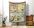 Wonderful Wizard of Oz Vintage Book Covers Woven Blanket Gift, Classic Wizard of Oz Tapestry, Retro Oz Movie Fans Blanket Present