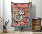 Wonderful Wizard of Oz Patchwork Girl Book Cover Woven Blanket, Classic Wizard of Oz Tapestry, Retro Oz Movie Fans Throw Blanket Gift