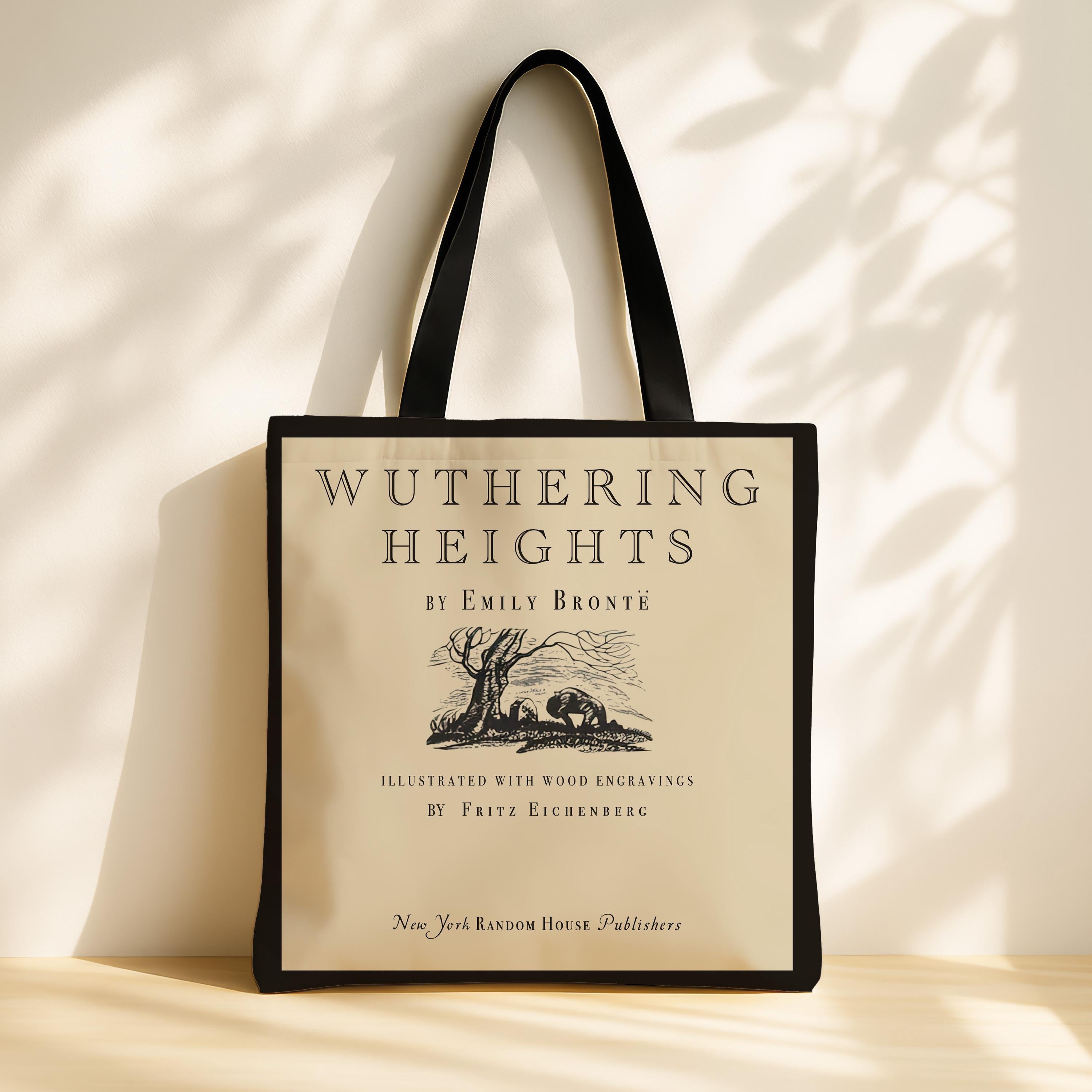Wuthering Heights Tote Bag, Emily Bronte Library Bag, Literary Girl Gift, Heathcliff  Classic Novel Bookish Tote, Librariancore Reading Tote