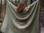 Jane Austen Blanket Featuring Comfort Characters Mr Darcy Elizabeth Bennet Emma & Pride and Prejudice for a Cozy Book Lover Janeite Gift
