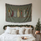 Jane Austen Blanket Featuring Comfort Characters Mr Darcy Elizabeth Bennet Emma & Pride and Prejudice for a Cozy Book Lover Janeite Gift