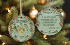 Personalized Little Women Ceramic Ornament Featuring Louisa May Alcott Quote About Courage for Christmas 2025
