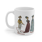 Jane Austen Mug Featuring Comfort Characters Mr Darcy Emma Wickham, Cozy Reader Coffee Cup, Pride and Prejudice Classical Literature Gift