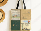 Winnie the Pooh Tote Bag Featuring Classic Pooh Bear Book Covers for Reader Present or Baby Nursery Bag