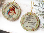 Sisters Personalized Little Women Ornament Ceramic with Jo March Quote by Louisa May Alcott Christmas Book Person Gift