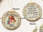Sisters Personalized Little Women Ornament Ceramic with Jo March Quote by Louisa May Alcott Christmas Book Person Gift