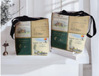 Winnie the Pooh Tote Bag Featuring Classic Pooh Bear Book Covers for Reader Present or Baby Nursery Bag