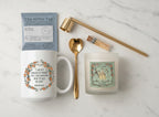Little Women Gift Set, Personalized Mother's Day Book Lover Gift, Louisa May Alcott Bookish Mug and Candle Gift Box for Mom