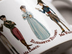 Jane Austen Mug Featuring Comfort Characters Mr Darcy Emma Wickham, Cozy Reader Coffee Cup, Pride and Prejudice Classical Literature Gift