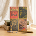 Pride and Prejudice hardcover journal with vintage Jane Austen cover art including the peacock design, a book lover gift for Janeites