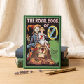 Royal Book of Oz hardcover notebook with retro cover art of the Scarecrow and Cowardly Lion, a journal gift for Wizard of Oz readers