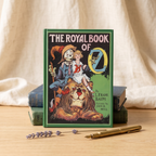 Royal Book of Oz hardcover notebook with retro cover art of the Scarecrow and Cowardly Lion, a journal gift for Wizard of Oz readers