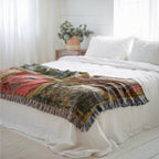 Pride and Prejudice woven throw blanket with vintage Jane Austen book cover design, literary gift for readers
